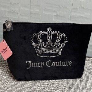 Juicy Couture Faux Velour Travel Cosmetic Bag